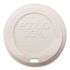Eco-Products® EcoLid® 25% Recycled Content, White, Fits 8 oz Hot Cups, 100/Pack, 10 Packs/Carton
