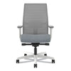 HON® Ignition® 2.0 4-Way Stretch Mid-Back Mesh Task Chair, 17" to 21" Seat Height, Basalt Seat, Fog Back, Designer White Base Office Chairs - Office Ready