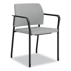 HON® Accommodate® Series Guest Chair, Vinyl Upholstery, 23.5" x 22.25" x 32", Flint Seat/Back, Charblack Legs, 2/Carton