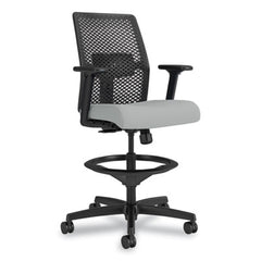 HON® Ignition® 2.0 ReActiv Low-Back Task Stool, 22.88" to 31.75" Seat Height, Flint Seat, Charcoal Back, Black Base