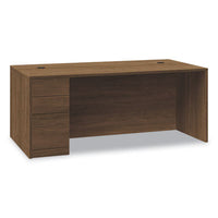 HON® 10500 Series™ Single Pedestal Desk, Left Pedestal: Box/Box/File, 66