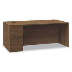 HON® 10500 Series™ Single Pedestal Desk, Left Pedestal: Box/Box/File, 66" x 30" x 29.5", Pinnacle