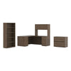 HON® 10500 Series™ Single Pedestal Desk, Left Pedestal: Box/Box/File, 66" x 30" x 29.5", Pinnacle Pedestal Office Desks - Office Ready