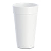 Dart® Foam Drink Cups, 20 oz, White, 25/Bag, 20 Bags/Carton Hot/Cold Drink Cups, Foam - Office Ready