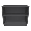 HON® Brigade® Metal Bookcases, Two-Shelf, 34.5w x 12.63d x 29h, Charcoal Shelf Bookcases - Office Ready