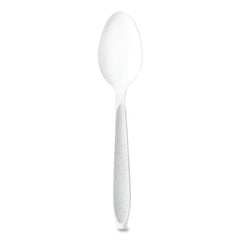 SOLO® Impress™ Heavyweight Full-Length Polystyrene Cutlery, Teaspoon, White, 100/Box, 10 Boxes/Carton