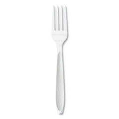 SOLO® Impress™ Heavyweight Full-Length Polystyrene Cutlery, Fork, White, 100/Box, 10 Boxes/Carton