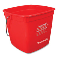 Boardwalk® PuraPail™, 6 qt, Polypropylene, Red/White Buckets - Office Ready