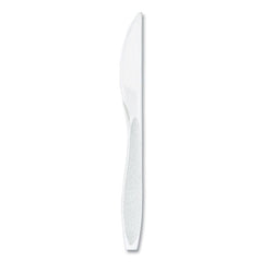 SOLO® Impress™ Heavyweight Full-Length Polystyrene Cutlery, Knife, White, 100/Box