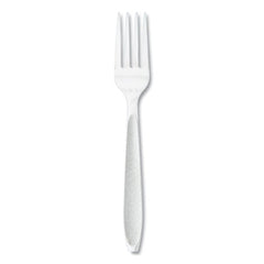 SOLO® Impress™ Heavyweight Full-Length Polystyrene Cutlery, Fork, White, 100/Box