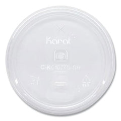 Karat® PET Lids, Strawless Sipper, Fits 32 oz Cold Cups, Clear, 1,000/Carton