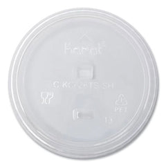 Karat® PET Lids, Strawless Sipper, Fits 12 oz to 24 oz Cold Cups, Clear, 1,000/Carton