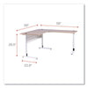 Workspace by Alera® L-Shaped Writing Desk, 59.05" x 59.05" x 29.53", Beigewood/White L & U Desks & Workstations - Office Ready