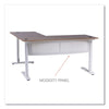 Workspace by Alera® L-Shaped Writing Desk, 59.05" x 59.05" x 29.53", Beigewood/White L & U Desks & Workstations - Office Ready