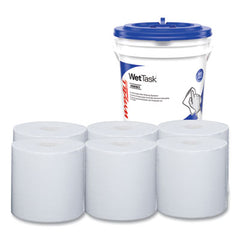 WypAll® Power Clean Wipers WetTask™ Customizable Wet Wiping System, 12 x 12.5, Unscented, 95/Roll, 6 Rolls/Carton