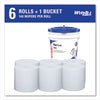 WypAll® Critical Clean Wipers Customizable Wet Wiping System, Disinfectants, Sanitizers WetTask Customizable Wet Wiping System, w/Bucket,140/Roll, 6/CT Cleaner/Detergent Wet Wipes - Office Ready