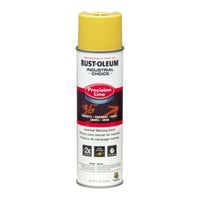 Rust-Oleum® Industrial Choice® M1800 System Water-Based Precision Line Marking Paint, Flat High-Visibility Yellow, 17 oz Aerosol Can, 12/Carton Marking Paints - Office Ready