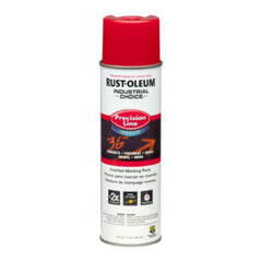Rust-Oleum® Industrial Choice® M1800 System Water-Based Precision Line Marking Paint, Flat Safety Red, 17 oz Aerosol Can, 12/Carton