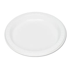 Tablemate® Plastic Dinnerware, Plates, 7" dia, White, 125/Pack