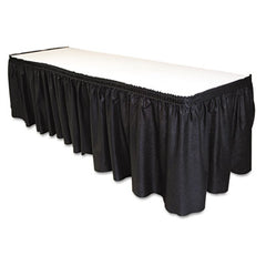 Tablemate® Table Set® Linen-Like Table Skirting, Polyester, 29" x 14 ft, Black