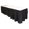 Tablemate® Table Set® Linen-Like Table Skirting, Polyester, 29" x 14 ft, Black Polyester Table Skirts - Office Ready