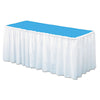 Tablemate® Table Set® Linen-Like Table Skirting, Polyester, 29" x 14 ft, White Tablecloths-Polyester Skirt - Office Ready