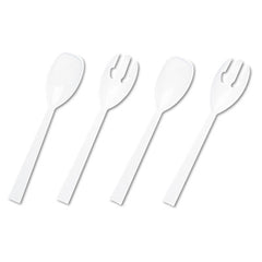 Tablemate® Table Set® Serving Forks and Spoons, White, 24 Forks, 24 Spoons per Pack