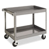 Tennsco Two-Shelf Metal Cart, Metal, 2 Shelves, 500 lb Capacity, 24" x 36" x 32", Gray Service/Utility Carts - Office Ready