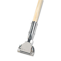 Boardwalk® Clip-On Dust Mop Handle, Lacquered Wood, Swivel Head, 1