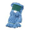 Boardwalk® Super Loop Wet Mop Head, Cotton/Synthetic Fiber, 5" Headband, Medium Size, Blue Mop Heads-Wet - Office Ready