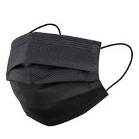Black 3-Ply Disposable Surgical Face Mask, FDA Approved, 50/ BX  - Office Ready
