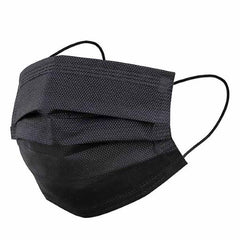 Black 3-Ply Disposable Surgical Face Mask, FDA Approved, 50/ BX