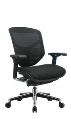 Eurotech Concept 2.0 Ergonomic Mid Back Mesh Chair - Black