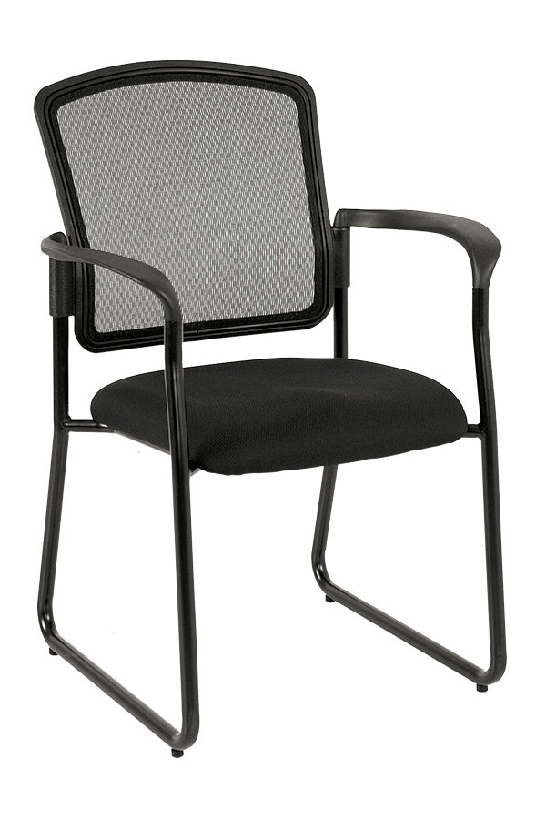 Eurotech Dakota Sled Base Mesh Chair - Black Seating-Guest Chair - Office Ready