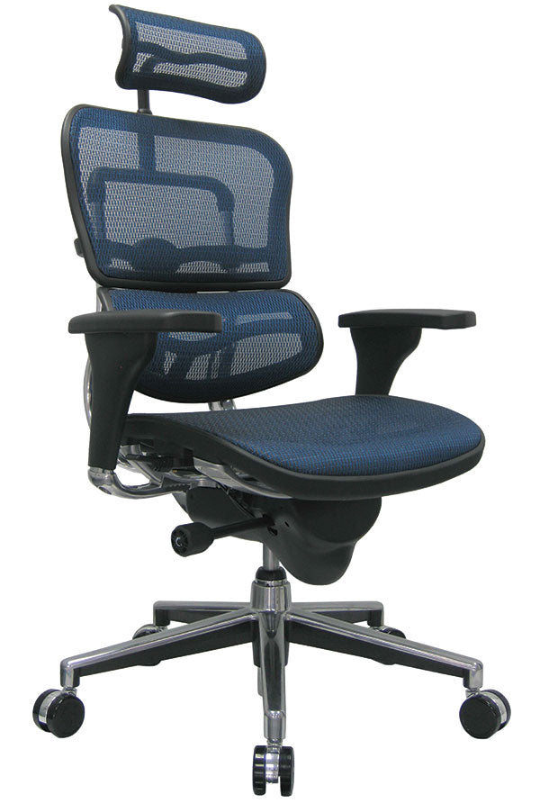 Eurotech Ergohuman High Back Mesh Chair - Blue Seating-Ergonomic Chair - Office Ready