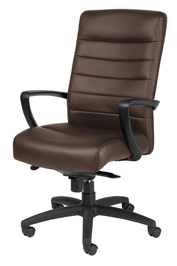 Eurotech Manchester High Back Leather Chair - Brown Seating-Executive Chair - Office Ready