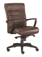 Eurotech Manchester Mid Back Leather Chair - Brown Seating-Executive Chair - Office Ready